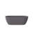 63" Freestanding Solid Surface Bathtub Matte Grey Oval Deep Soaking Tub with Overflow and Pop-up Drain-127331858-127331859