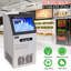 Machine à glaçons commerciale, machine à glaçons autoportante automatique 110LBS / 24H, idéale pour les restaurants, bars, maisons et bureaux