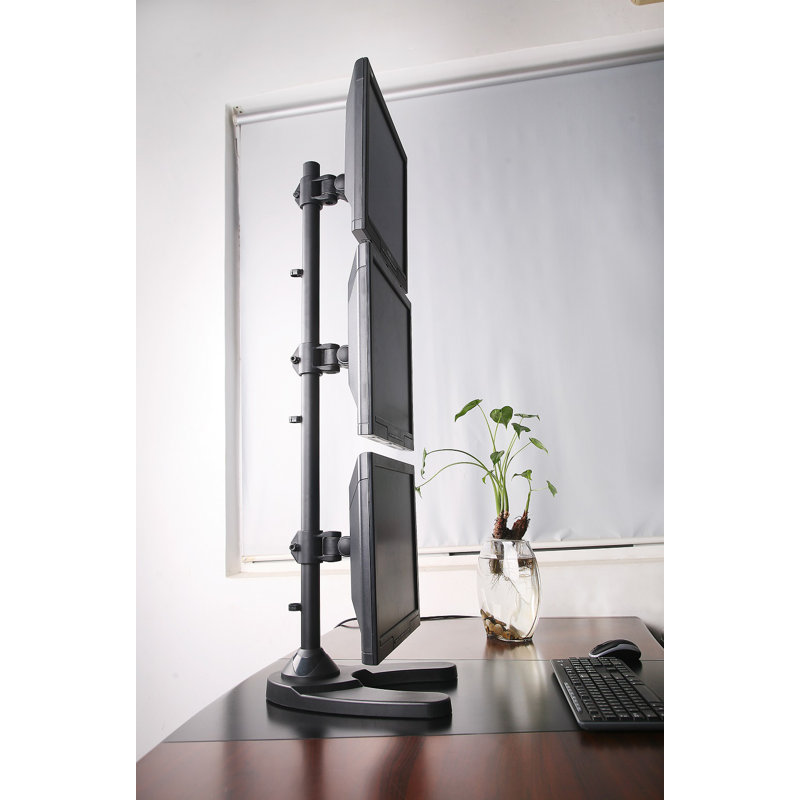 Triple Vertical Monitor Desk Stand