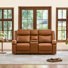 Canapé inclinable électrique en cuir véritable Zachery avec console multifonctionnelle