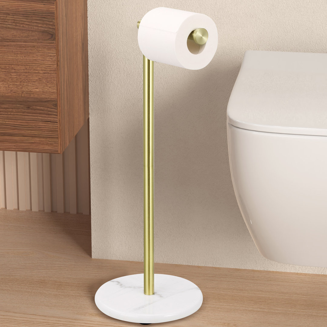 KES Freestanding Bathroom Toilet Paper Roll Holder Stand Marble Stand Up SUS304 Stainless Steel KES 