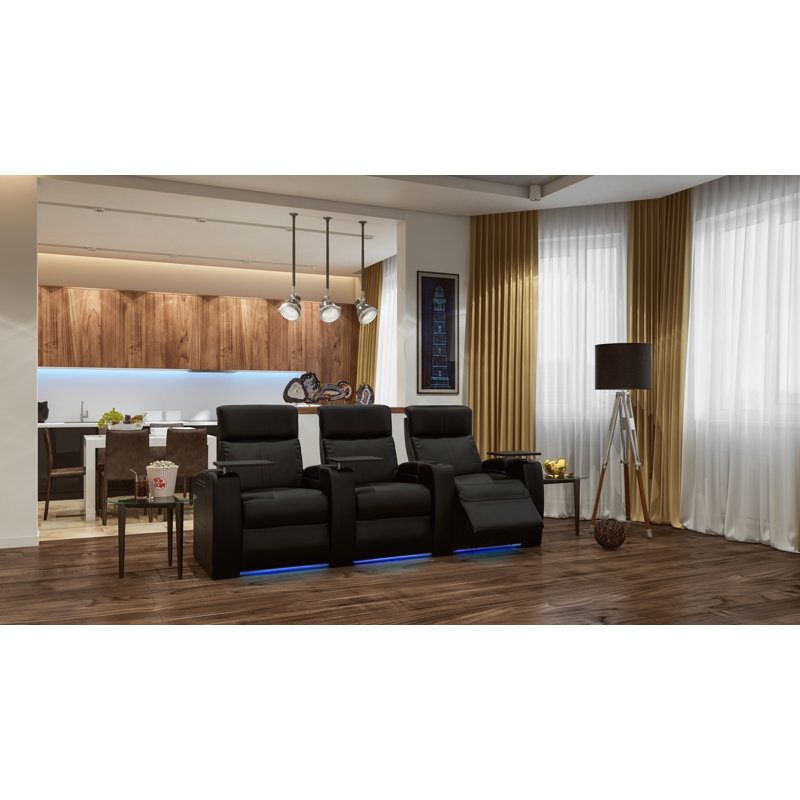 Canapé power home, Simili cuir, Noir