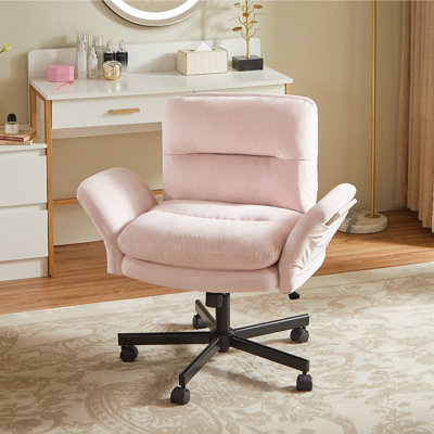 Labelle Velvet Cross-Legged Office Chair