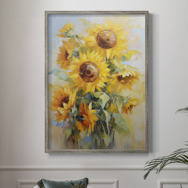 Reproduction encadrée FLORAL Series CDLII - bois massif, H 15 po x l 12 po