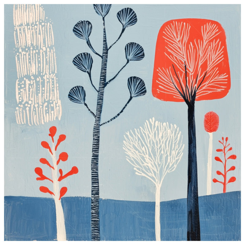 Toile tendue sur toile Trees - Décoration murale nature en plusieurs tailles, 20 po x 30 po