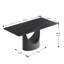 Modern Rectangular Sintered Stone Dining Table With Pedestal Base-116190951-116190948