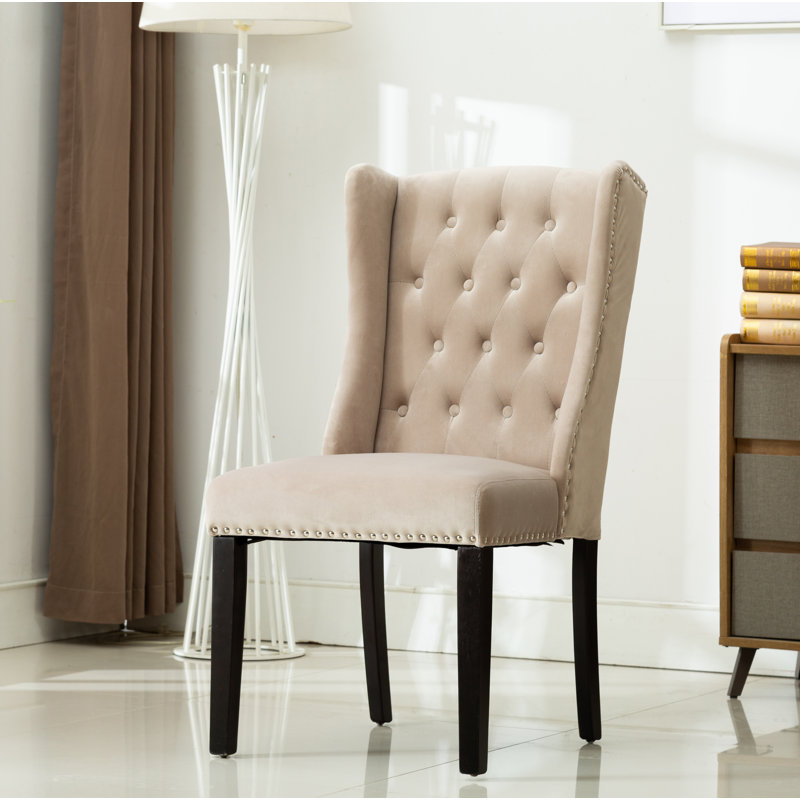 Chaise d'appoint l 21 po Aliana, Microfibre/microsuède beige