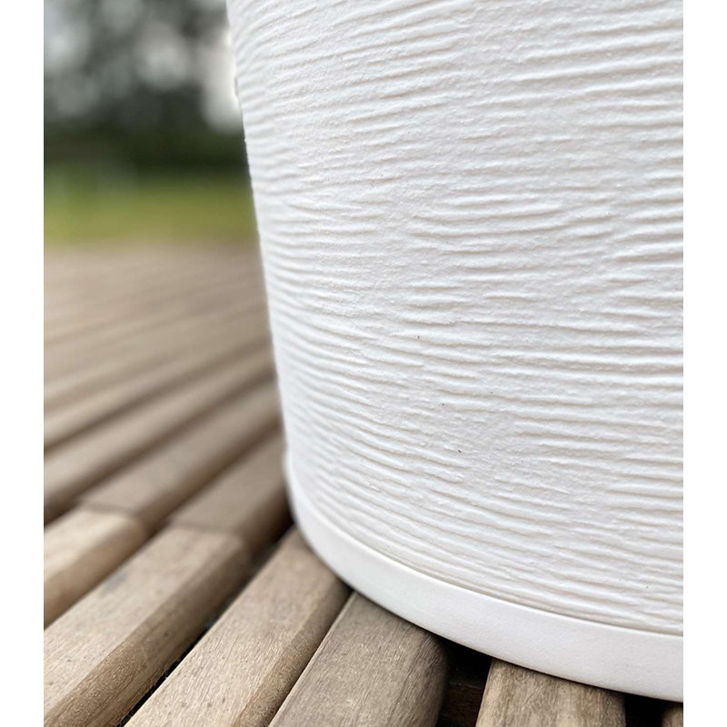 Genebra Pot Planter, White, 13.78" H x 15.75" W x 15.75" D