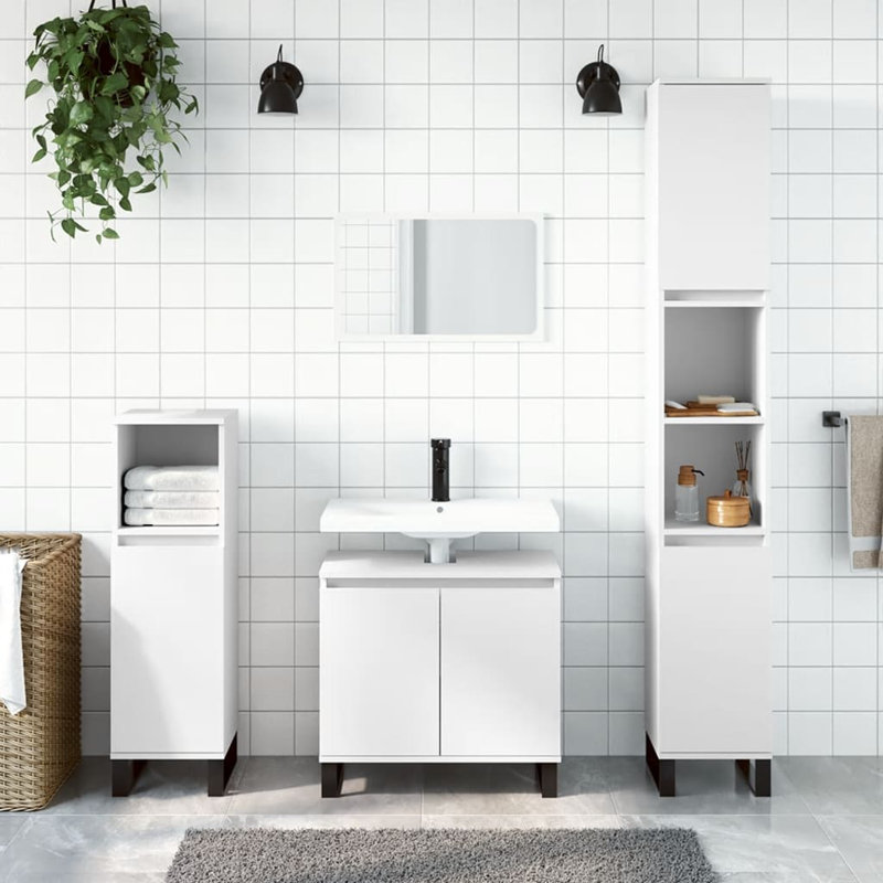 Aarlo Bathroom Storage Furniture Set, White