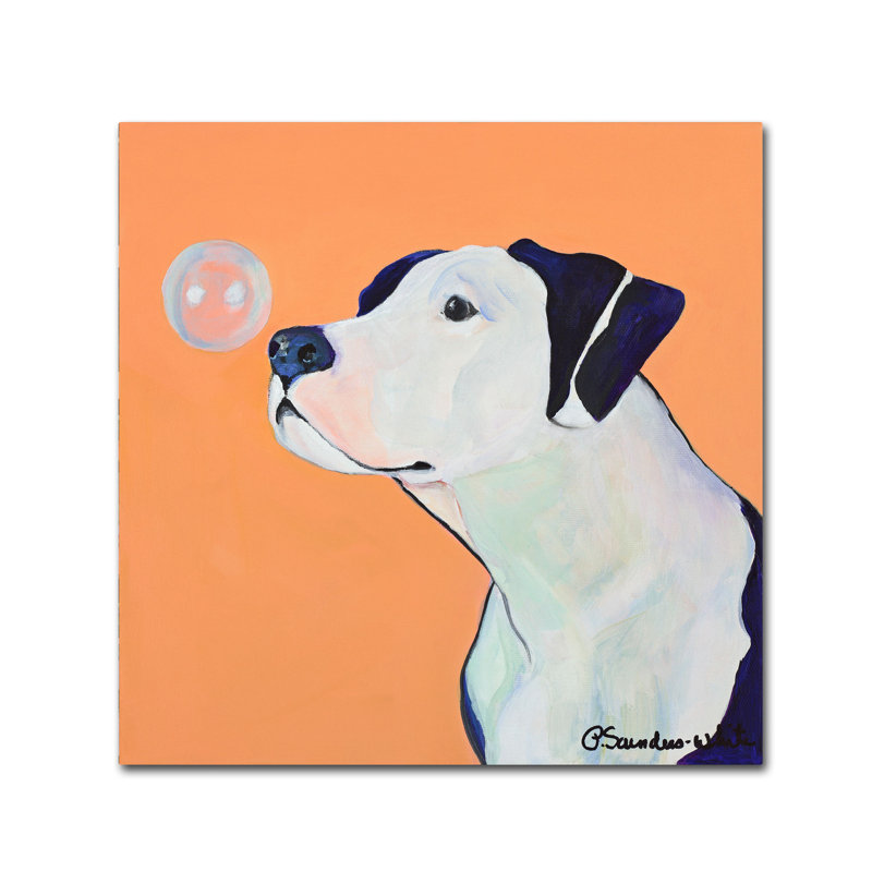 "fascination" par pat saunders-blanc, reproduction d’art sur toile tendue encadrée, H 18 po x l 18 po x P 2 po