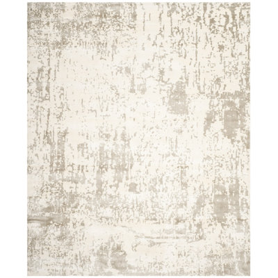 Hand-woven Tibetan silk rug