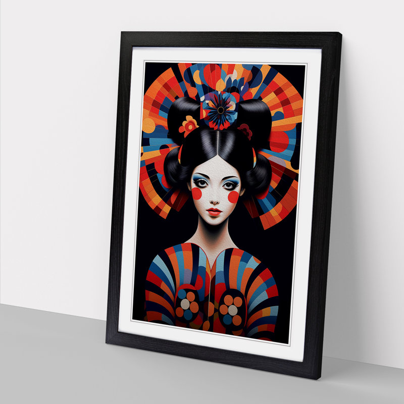 Single Picture Frame Print on Wood, Black Framed, 64cm H x 46cm W