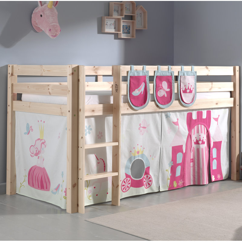 Pino European Single (90 x 200cm) Mid Sleeper Loft Bed Bed by Vipack, Beige