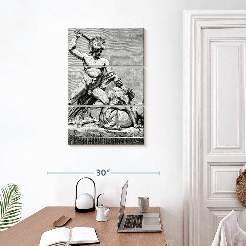 Leisha Theseus Killing The Minotaur, 32" H x 20" W