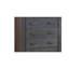 Commode haute Biom, 5 tiroirs, bois franc brun anthracite