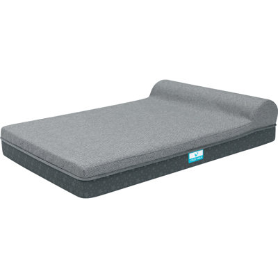Lit orthopédique en mousse viscoélastique apaisante avec traversin simple