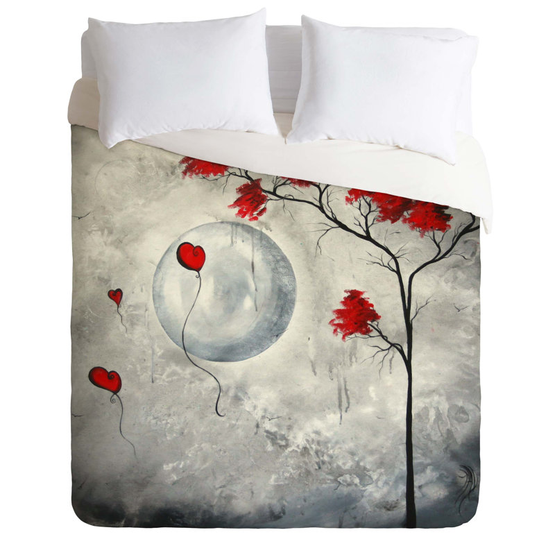 Madart Inc Floral Duvet Cover, Twin/Twin XL Duvet Cover + 1 Standard Sham