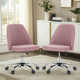 Task Chair Office Desk Chair Make Up Chair With Wheels(Set Of 2)