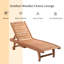 Hendrickson Garden Patio Sun Lounger with Built-In Table Red Brown