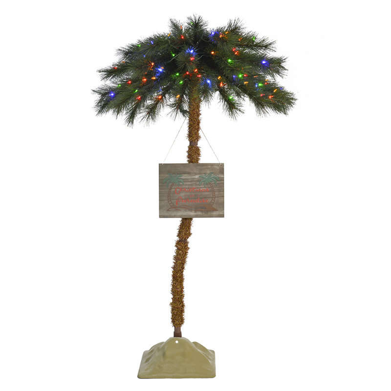 60' Lighted Tropical Christmas Tree