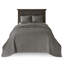 Couvre-lit réversible gris foncé - Superbe bourre en coton prélavé pour un confort durable