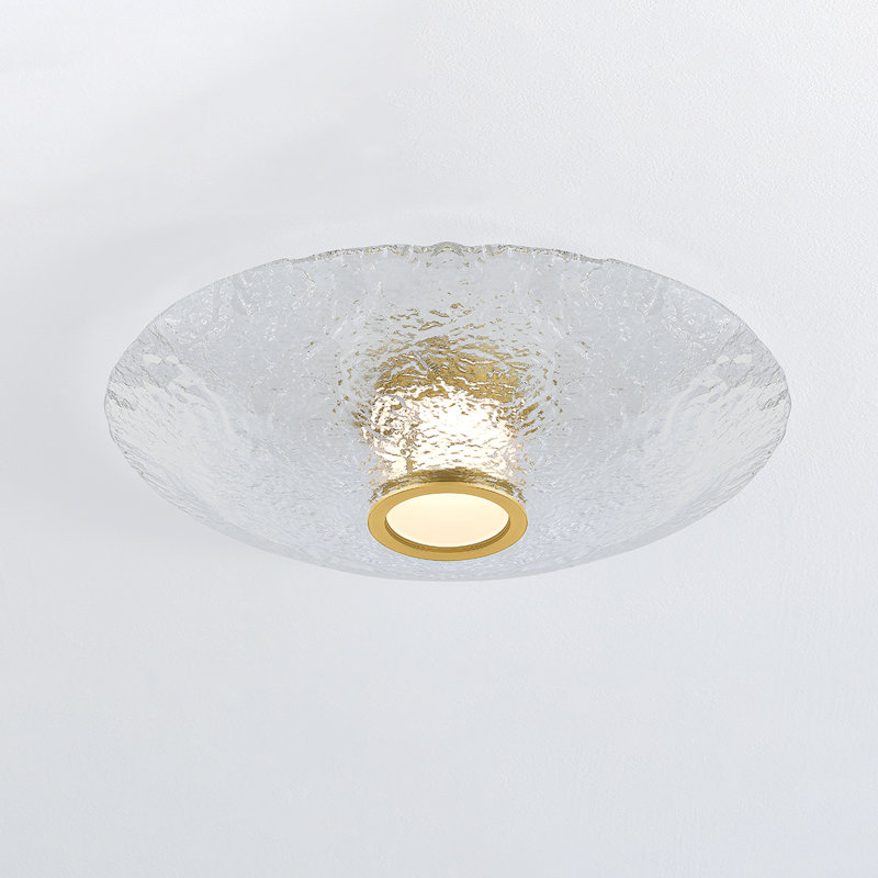 New Haven Flush Mount in Aged Brass