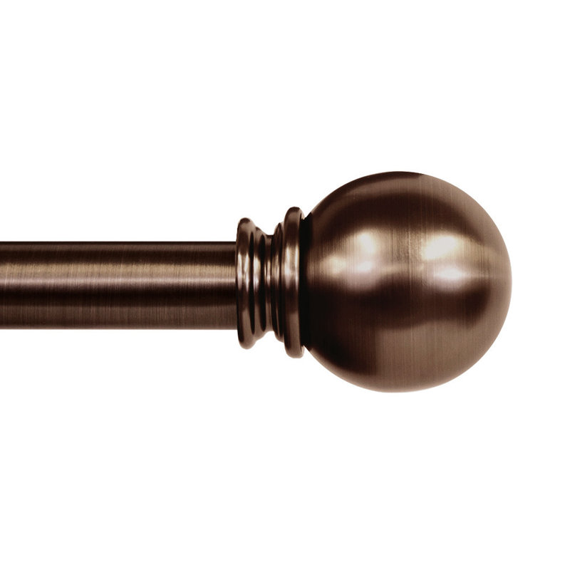 Tringle à rideaux simple 1 po Mesa, Bronze huilé plaqué