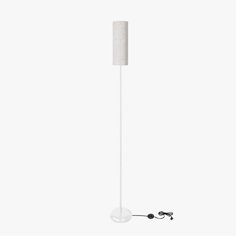 167cm Powder Coated Traditional Floor Lamp, White