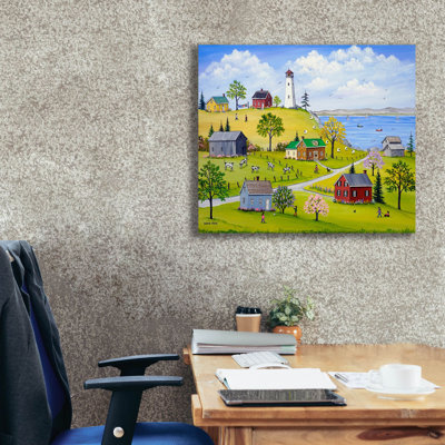 " Lighthouse, Lilacs And Lupins " by Sharon Mark