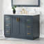 Gazsi 48" Single Bathroom Vanity Set With Grain White Engineered Stone Countertop Without Mirror-1478310241