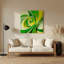 «Biomorphic Abstraction 64», art mural en métal vert-1587776661