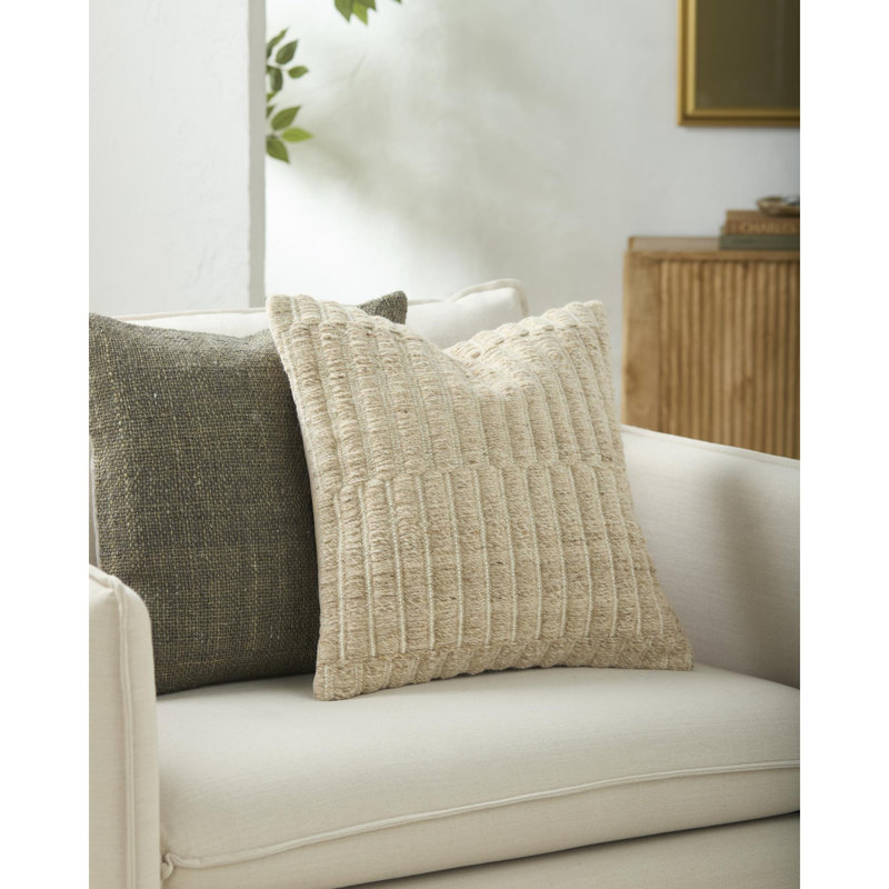 Monacizzo Accent Pillow, Polyester, Tan, Square 22"