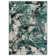 Abstract Machine Woven Polypropylene Area Rug in Green