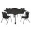 Ensemble de table de salle à manger et de chaises Kee-73412821-73412827-93832723