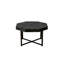 Table basse octogonale en bois, accessoires en métal noir antique, meuble de salon avec pattes croisées, pièce