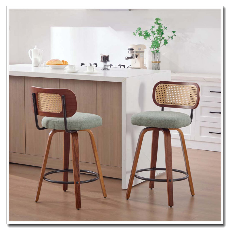 Ensemble de tabourets de bar 26 po, Vert clair
