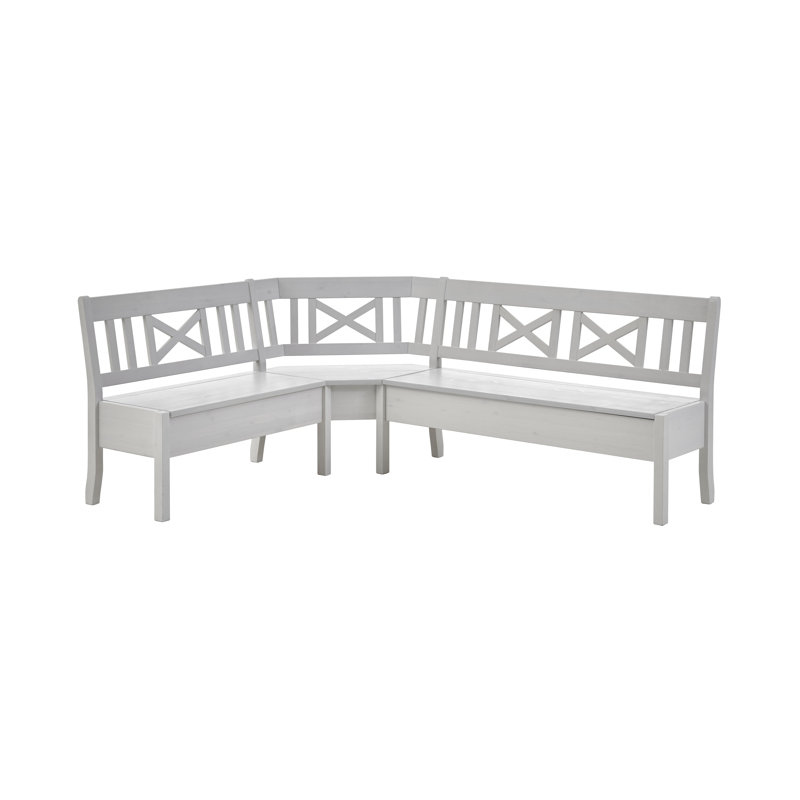 Pols Upholstered Bench, 93cm H x 213cm W x 170cm D, White