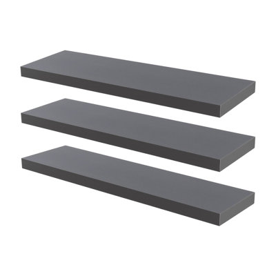 Harbour Housewares - 60cm Floating Wall Shelves for Storage & Display - Set of 6