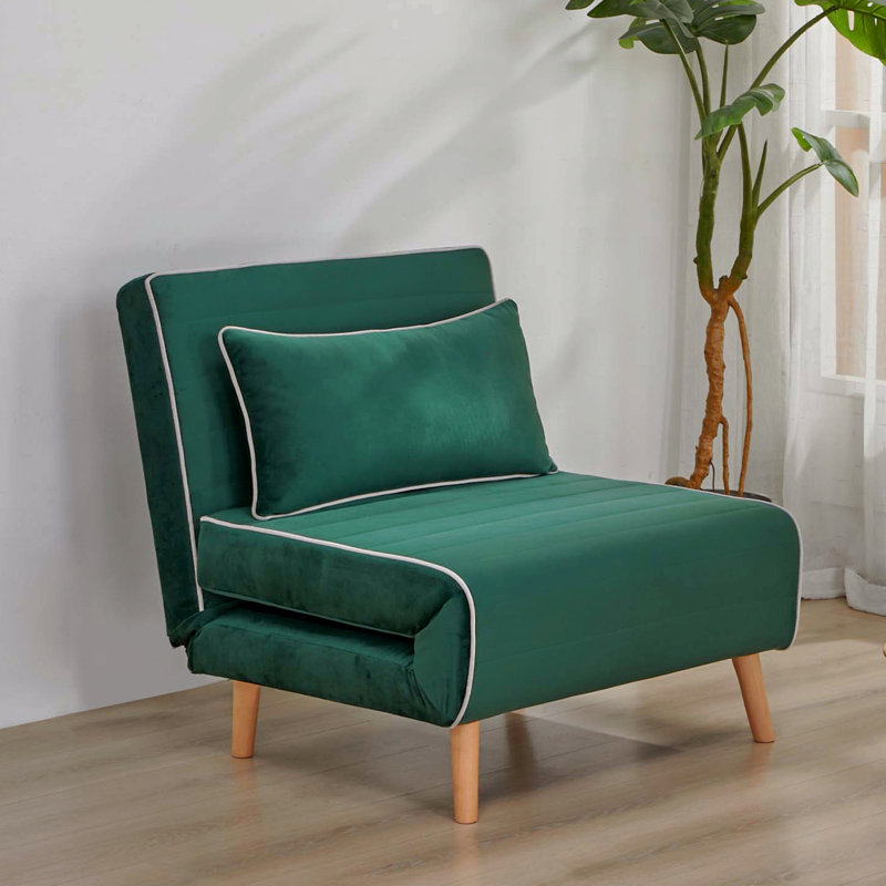 Ensemble de canapé-lit modulaire pliable Modern Velvet, Vert
