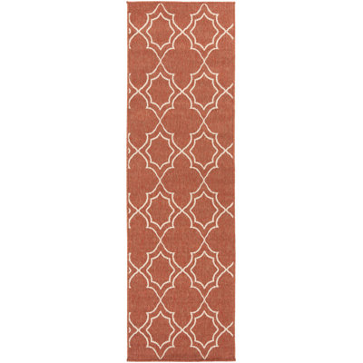 Tapis rouille / crème Amato