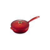 Le Creuset Enameled Cast Iron Holly Collection Traditional Saucier With Lid 2.25 Qt. Artichaut