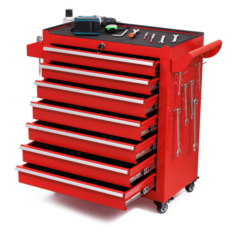 Armoire à outils à 7 tiroirs, Red