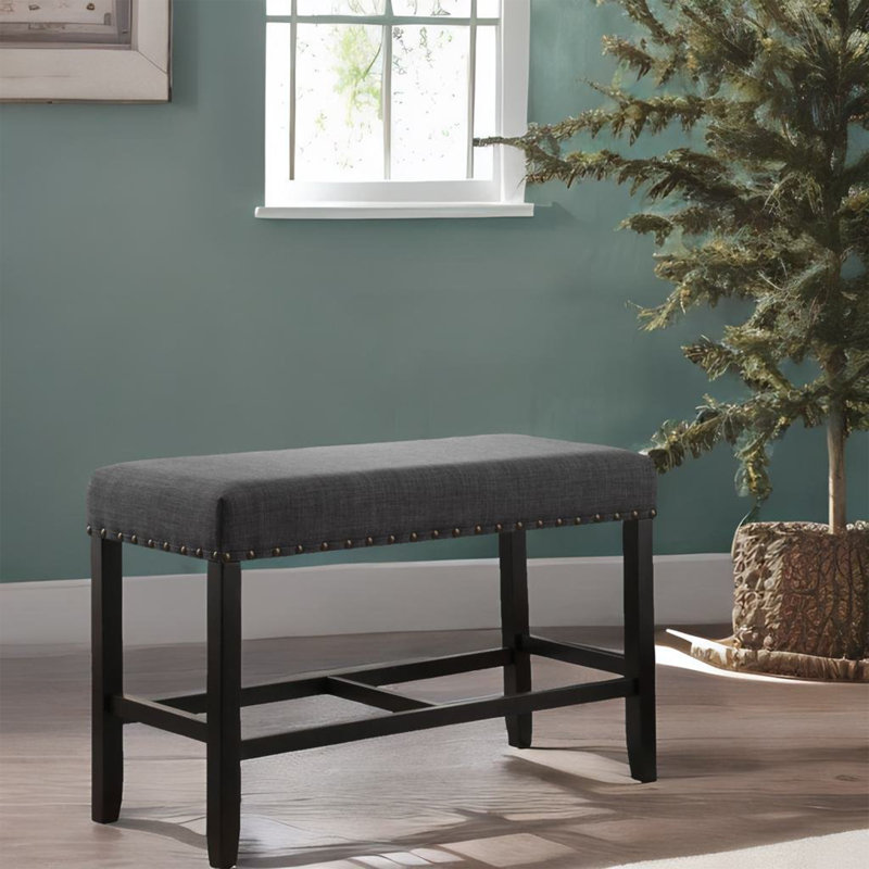 Counter Height Dining Bench, Grey