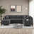 U-Shaped Sectional Sofa With Storage And USB Ports-679831704