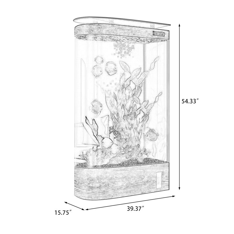 Aquarium 60-76 gallons, 39.37, Walnut
