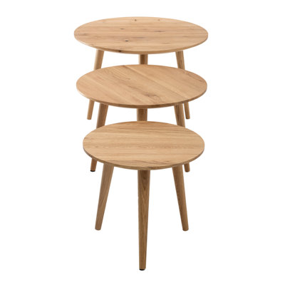 Lasonya Solid Wood 3 Legs Nesting Table Set