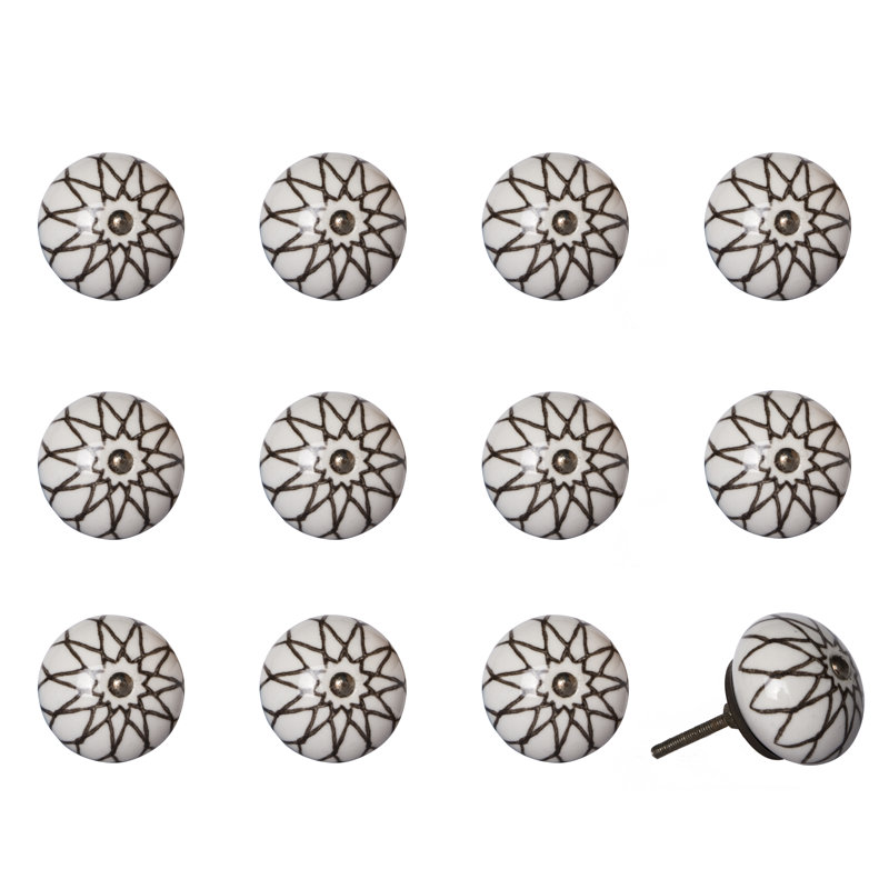 Hand Painted 1.5" Diameter Mushroom Knob Multipack
