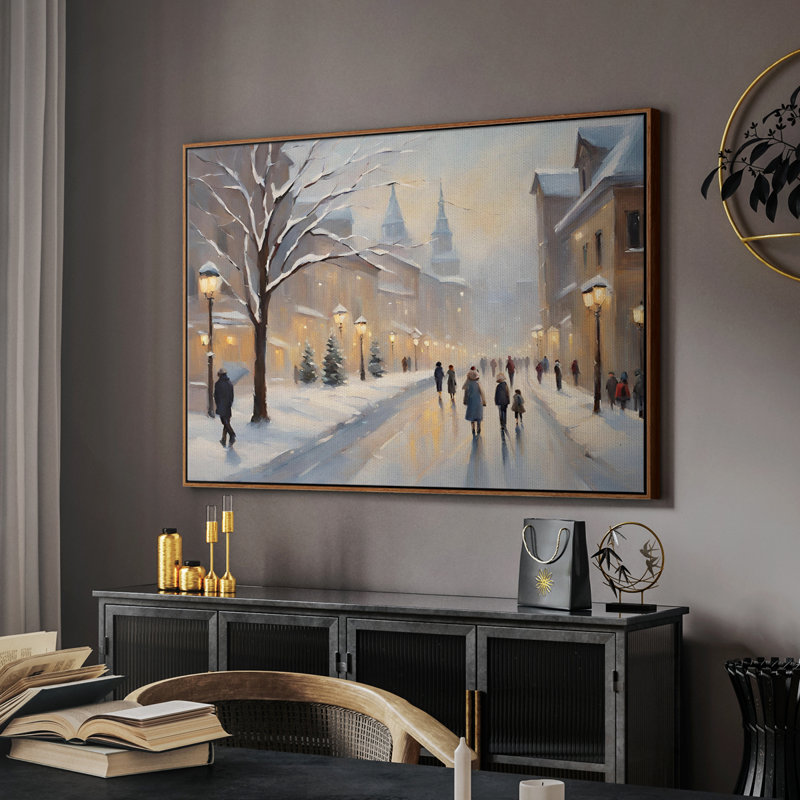 «Vintage Landscape - CCXIV» sur toile, Noyer, H 25 po x l 37 po