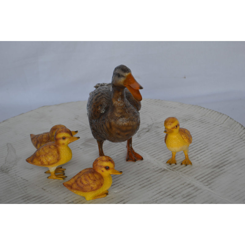 Ensemble de 5 figurines de famille canard Funchess en bronze