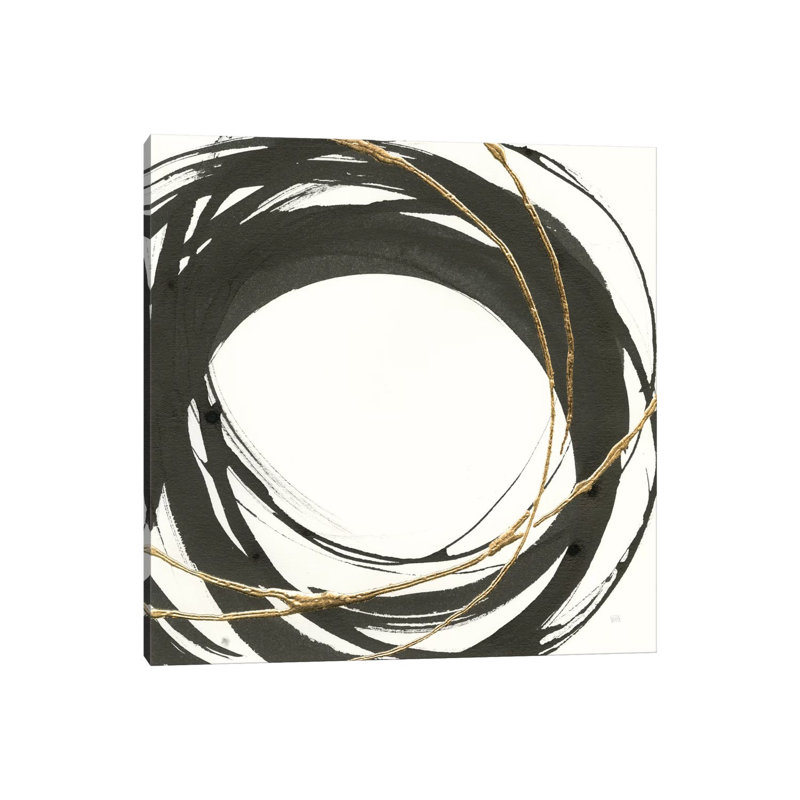 Gilded Enso III by Chris Paschke - Wrapped Canvas Painting, 66.04 cm H x 66.04 cm W x 1.91 cm D